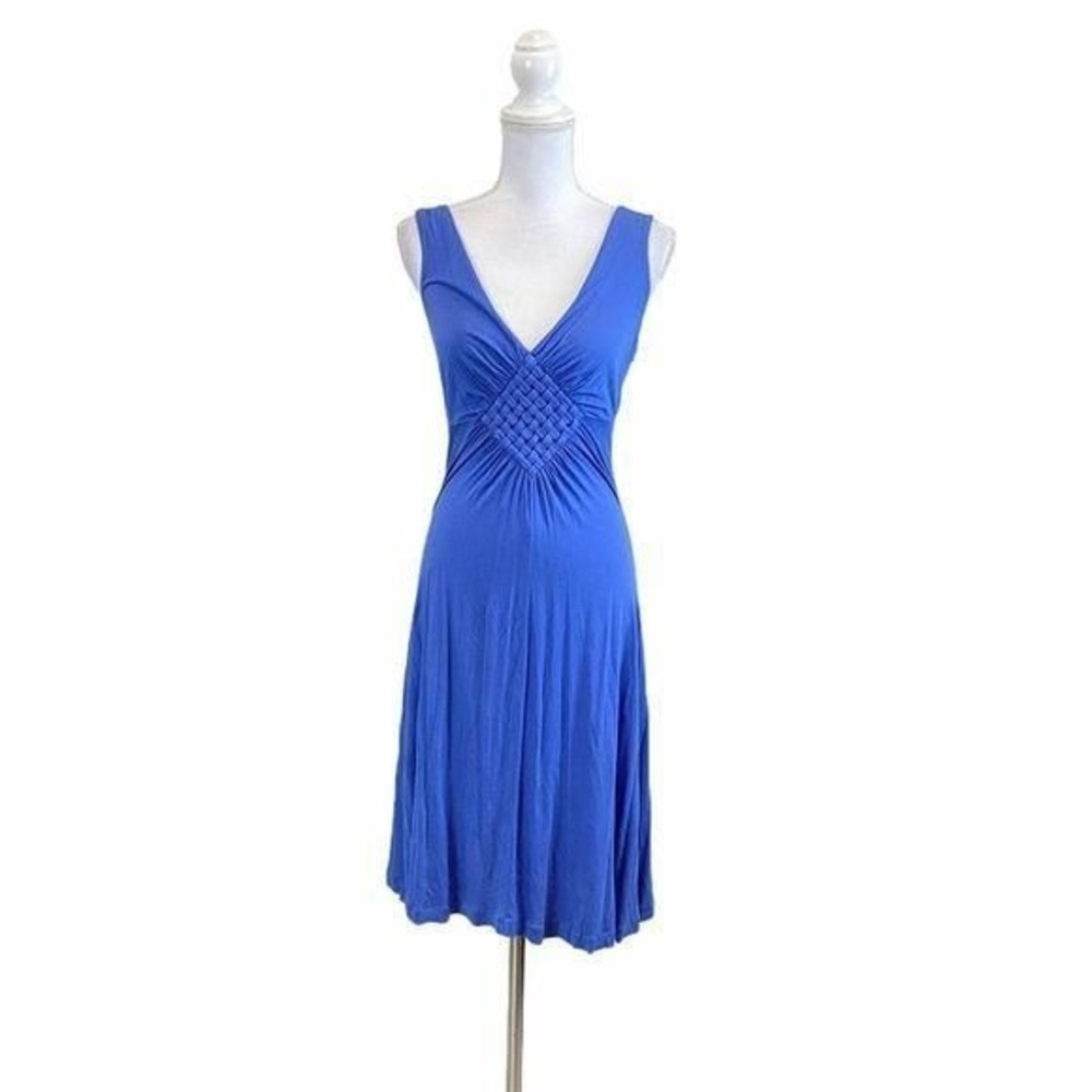 BANANA REPUBLIC Light Blue Knit Mid Dress 5